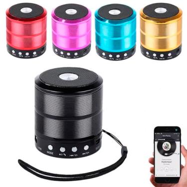 Imagem de Mini Caixinha De Som Bluetooth Portátil Usb Mp3 P2 Sd Rádio Fm (preto)