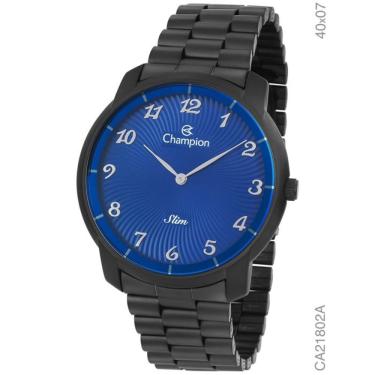 Imagem de Relógio Preto Masculino Champion Slim CA21802A