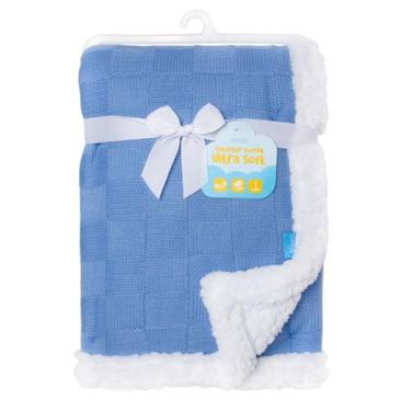 Imagem de Naninha com Ursinho e Cobertor Infantil Confortável Azul - CLINGO