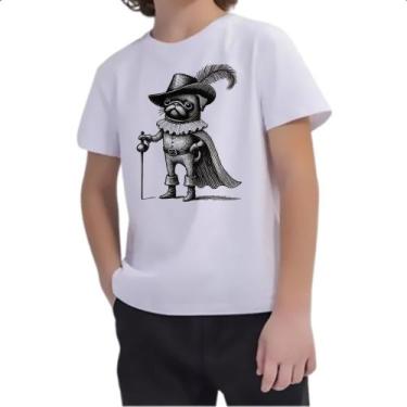 Imagem de Camiseta Infantil Pug Mosqueteiro - Alearts, 4