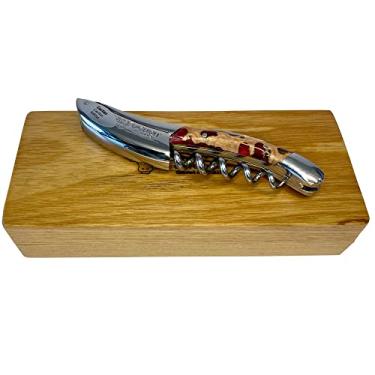 Imagem de Saca-rolhas Laguiole En Aubrac Sommelier Waiter, cabo fúcsia de cacto, abridor de vinho com cortador de alumínio e abridor de garrafas