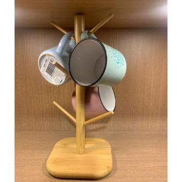 Imagem de Organizador De Xícaras Porta-copos Em Bambu - Santa Cecília