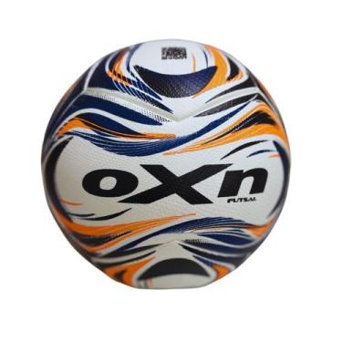 Imagem de Kit 3 Bolas De Futsal OXN Victory Preta e Laranja Tamanho 4