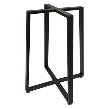 Imagem de JIANZHUO Pernas redondas de metal para mesa de centro, base de mesa de jantar de ferro preto de 71 cm, pernas de mesa de canto grande