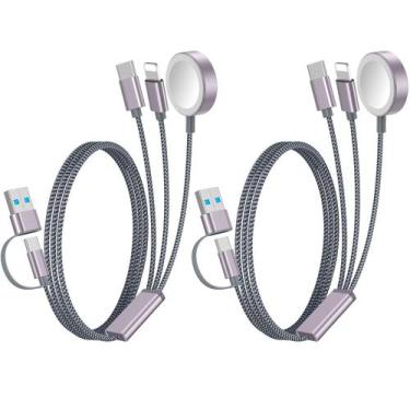 Imagem de Cabo de carregamento 3 em 2 Multi Fast para Apple Watch iPhone - xiwxi