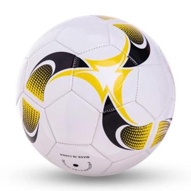 Imagem de Bola de Futebol de Couro Tamanho 5 - Ideal para Treinos, Jogos e Estád