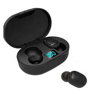 Imagem de Fone de Ouvido Bluetooth E6S U, Sem Fio, Display LED, 4 Horas de Bateria, Controle Touch, Preto