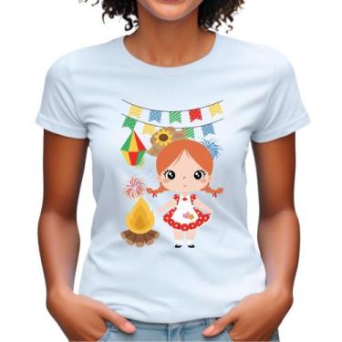 Imagem de Camisa babylook tema junino festa junina ideal arraiá escola estampa d