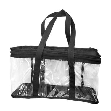 Imagem de Ｂｅｓｇａ Bolsa para armazenamento de DVD, estojo para CD, videogames, zíper com alças, organizador de mídia para álbum transparente, biblioteca portátil, 38 Cm X 15 Cm X 21