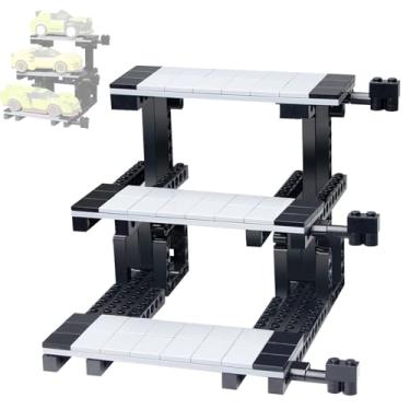 Imagem de 3-Tier Car Display Stand - Compatible with Lego Speed Champions Sets, 1-Piece Multi-Level Building Brick Display Case for Model Cars (Vehicles Not Included)
