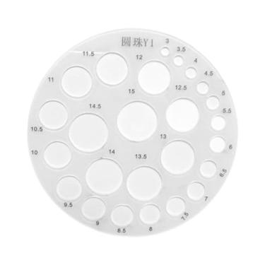 Imagem de Fancyes Régua de desenho de estêncil circular, ferramenta de desenho acrílica, régua geométrica redonda multiuso para de escritório, 3 a 15 Mm