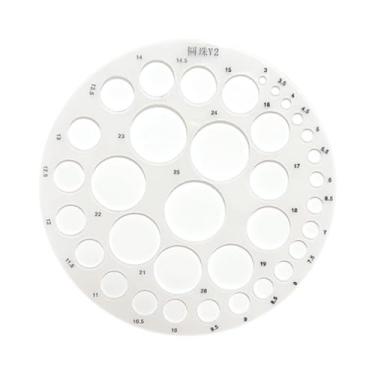 Imagem de Fancyes Régua de desenho de estêncil circular, ferramenta de desenho acrílica, régua geométrica redonda multiuso para de escritório, 3 a 25 Mm