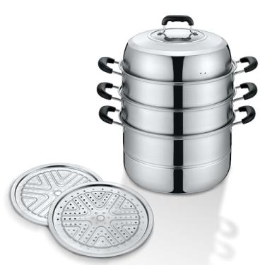 Imagem de Conjunto de vaporizador de aço inoxidável premium Concord 3 níveis, 32 CM