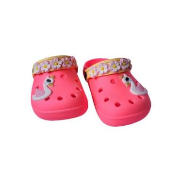 Imagem de Babuche Cisne Infantil Menina Leve Flor Confortável Uso Diário - Marin