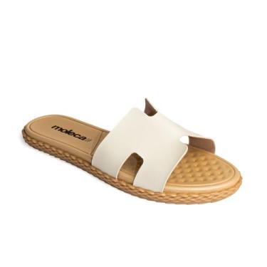 Imagem de Rasteira Moleca Sandália Rasteirinha Feminino Casual 5463, Off white, 