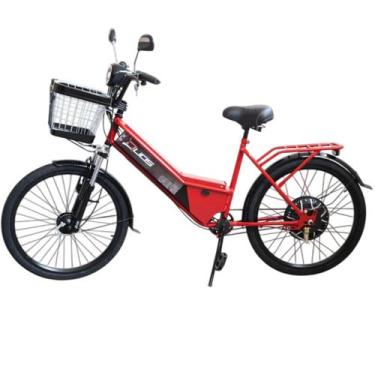 Imagem de Bicicleta Elétrica com Bateria de Lítio 48V 13Ah New Confort Vermelho 