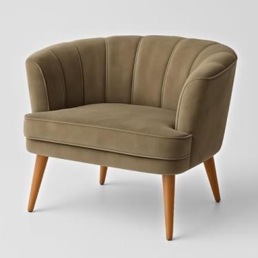 Imagem de Poltrona Estofada para Escritório Decorativa Resistente MOBLAN decor (Cappuccino)