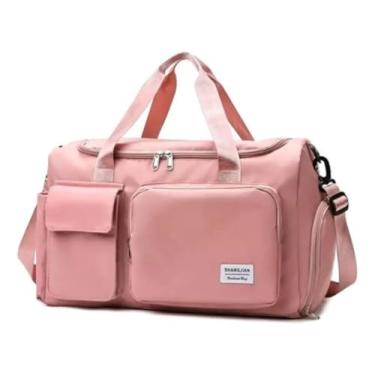 Imagem de Bolsa de Viagem Esportiva, Mala com Compartimento para Tênis, Alça de Ombro e Mão, Academia, Viagem, Passeio (Violeta)