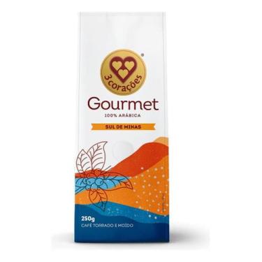 Imagem de Cafe Torrado E Moido Gourmet Sul De Minas 250g 3 Coracoes - 3 Corações