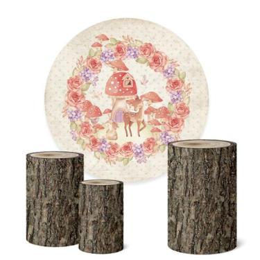 Imagem de Trio Capas Cilindro + Painel Redondo 1,50m Bosque - Fadrix, K1BSQ0021