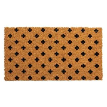 Imagem de Capacho Fibra De Coco Estampado 25 Bege-preto 0,33x0,60m - EDANTEX