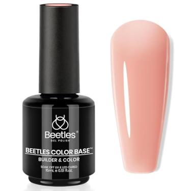 Imagem de beetles Gel Polish Beetles Builder Color Base Gel para Unhas, 15Ml Nude Pink Builder Base Neutral Gel, Spring Blush Rose Base Coat Gel Fortalecedor de Unhas Soak Off 3 Em 1 Color Base, Gel Nail Art Design Em Casa para Mulheres