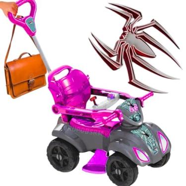 Imagem de Triciclo Carrinho de passeio Andador para Bebê Diversos Modelos Confortáveis Seguro com acessórios removiveis Cestinha Buzina presente criança 1 ano menino menina 12 meses (Quadriciclo Cinza Menina)