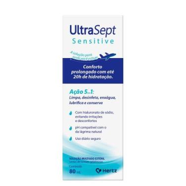 Imagem de Ultrasept Solução Para Lente Sensitive Ação 5 Em 1 80Ml