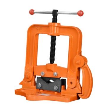 Imagem de WeiLaiKeQi Morsa de encanamento reforçada para serviço pesado, para segurar tubos, com cabo em T antiderrapante, multiuso, garra em forma de V, fixação forte, para Tubos de 10 a 70 Mm