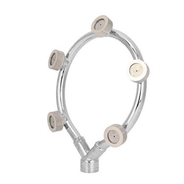 Imagem de KIMISS Anel de Cinco Bocos de Mangueira - Pulverizador de Pressão de água Móvel Em Aço Inoxidável para Jardim, Resfriamento do Pátio e Irrigação Ao Ar Livre