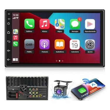 Imagem de FINYQBET Automotivo Multimídia 7 Polegadas com Carplay, Bluetooth, Tela Sensível ao Toque HD, Câmera de Ré 170°- Compatível com Carros e Caminhões, Ideal para Motoristas que Buscam Segurança