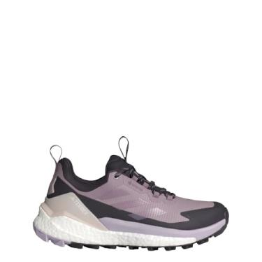 Imagem de adidas Tênis feminino para caminhada Terrex Free Hiker 2 Gore-tex, Preloved Fig/Silver Dawn/Aurora Black, 40