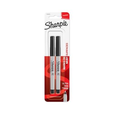 Imagem de Sharpie Marcadores permanentes 37161PP, ponta ultrafina, preta, 2 unidades