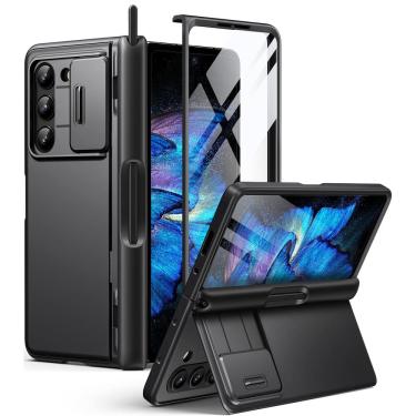 Imagem de Capa de telefone BERFY para Samsung Galaxy Z Fold 5 com suporte para caneta S