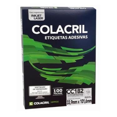 Imagem de Etiqueta colacril carta cc182 33,9 x 101,6 c/ 100 fls - 14 etiq. p/ fo