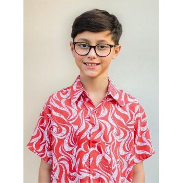 Imagem de Camisa Infantil Manga Curta Estampada Floral Viscose 1 Ao 16 - Maximus