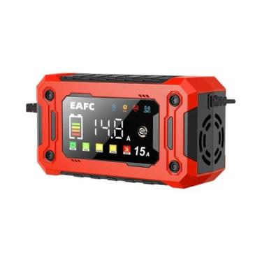 Imagem de Carregador De Bateria Inteligente 12V 15A Com Display LCD Maior Para C