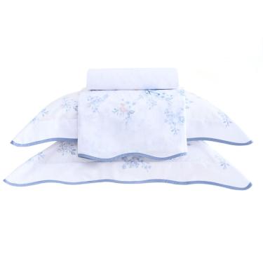 Imagem de Jogo Cama Casal Buddemeyer 180 Fios Percalle Camélias