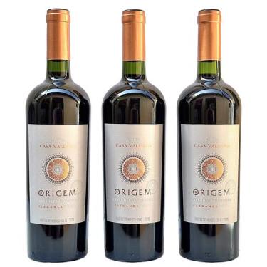 Imagem de Vinho Origem Cabernet Sauvignon  Kit Com 3 Garrafas  Oferta