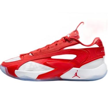 Imagem de Nike Tênis de basquete Luka 2 Team Bank, Vermelho universitário/branco/platina pura, 45