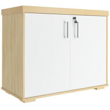 Imagem de Kit 2 Armários Balcão Multiuso Escritório 2 Portas Atria Executiva A02