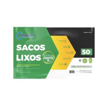 Imagem de Saco para Lixo 50L Preto GERAPLAST c/100un 50x100 (63x80x0,6)