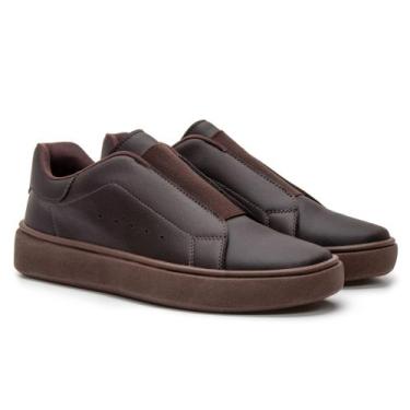 Imagem de Sapatenis Casual Sola Alta Sneaker Madrid Premium - Atria Shoes, Cafe,