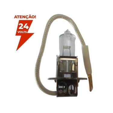 Imagem de Lâmpada H3 Halógena 24V - 70W - Base Pk22S Branca - Flash Truck