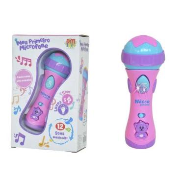 Imagem de Meu Primeiro Microfone Infantil com 12 Sons Musicais e Luz - KOPECK