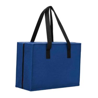 Imagem de menolana Bolsa de viagem para carrinhos de brinquedo, bolsa de feltro com zíper duplo, suporte prático com acesso rápido para 18 carrinhos de brinquedo, Azul Real