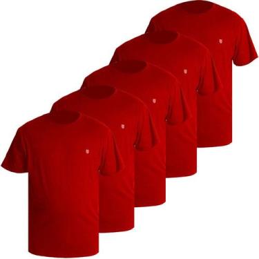 Imagem de Kit 5 Camiseta Masculina Plus Size Camisas 100% Algodão Premium Basica