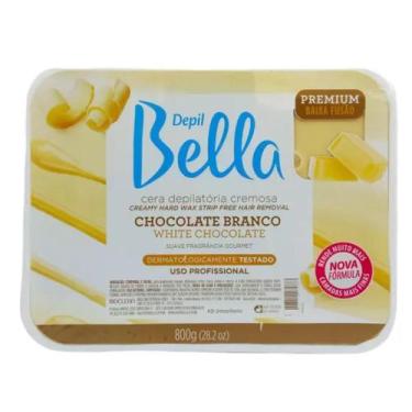 Imagem de Cera Quente Em Barra Depil Bella Cremosa Chocolate Branco 800g 