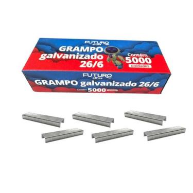 Imagem de Kit 15Mil Grampo Galvanizado 26/6 Prendedor De Folhas - Futuro