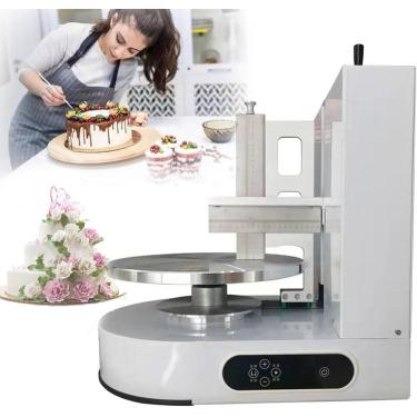 Imagem de Máquina semiautomática para alisar bolos de aniversário, máquina de esfregar creme de manteiga para bolos, máquina de esfregar gelado com revestimento suave, máquina de esmalte